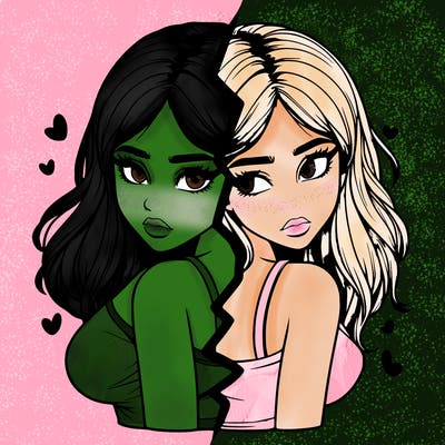 realistic girl split