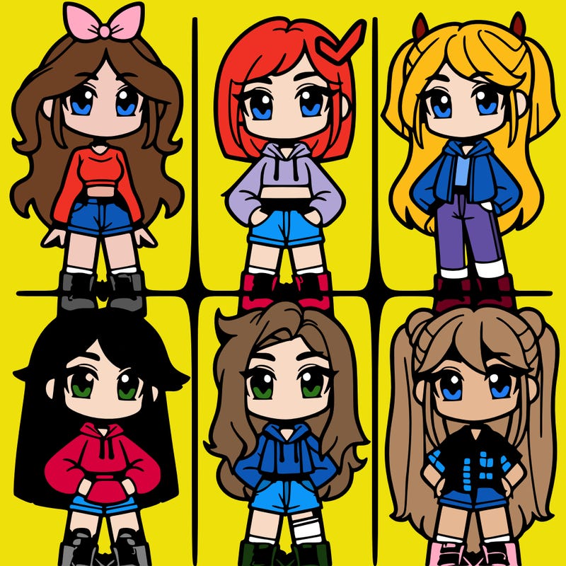 divisions into four girl