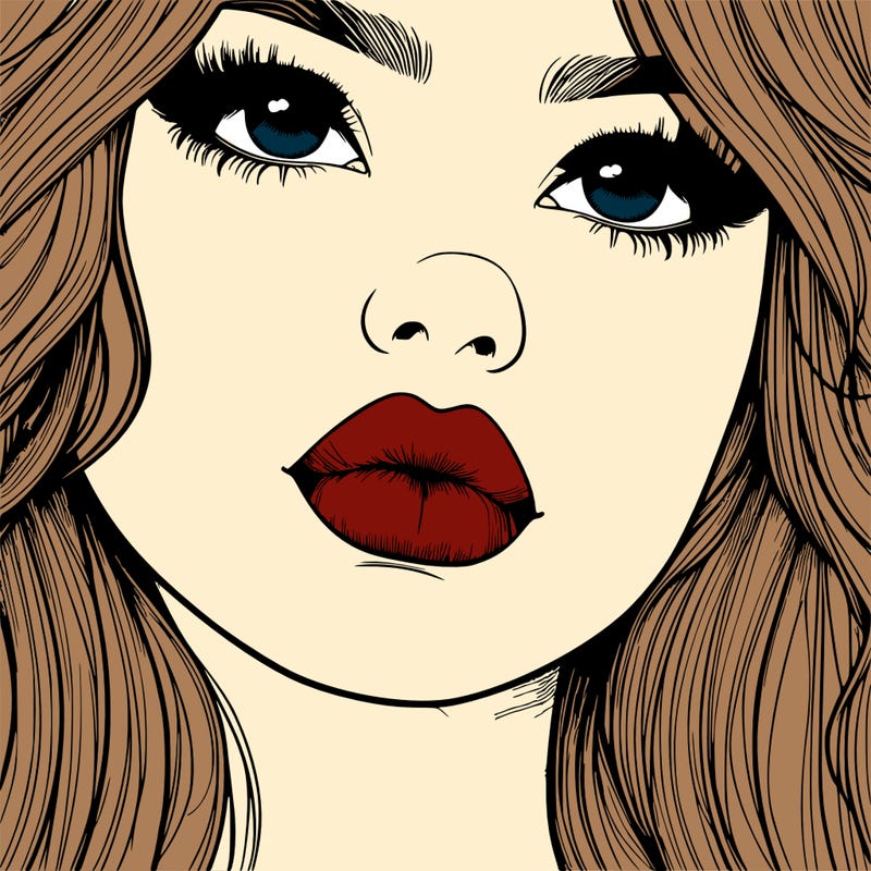 really realistic girl with lips