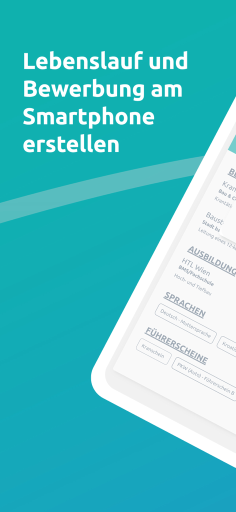 hokify - Jobsuche & Bewerbung - Crea un currículum y una solicitud de empleo directamente en tu smartphone usando la aplicación hokify