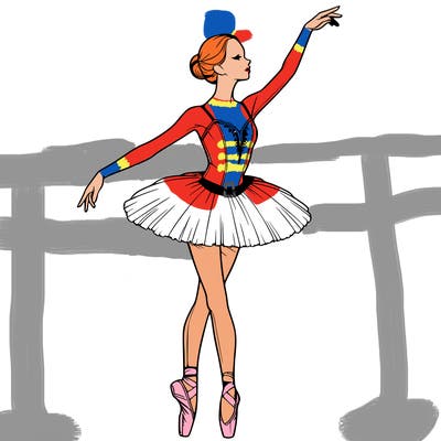 realistic ballerina