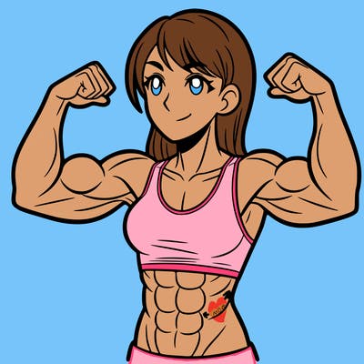 woman with muscles