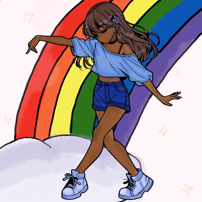 realistic girl danceing