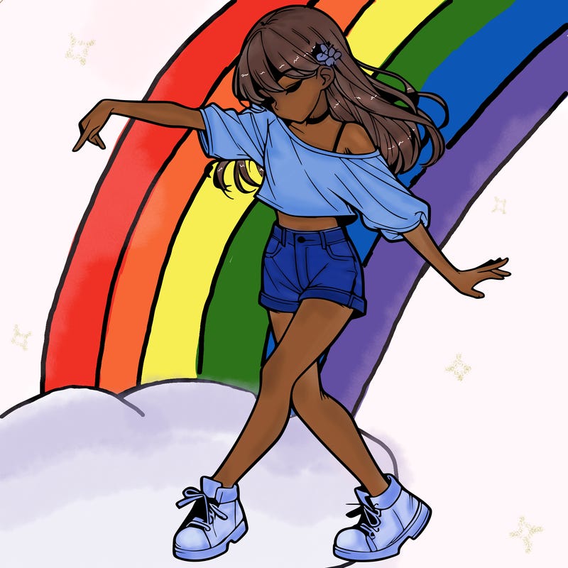 realistic girl danceing