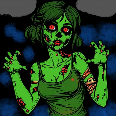 realistic zombie girl