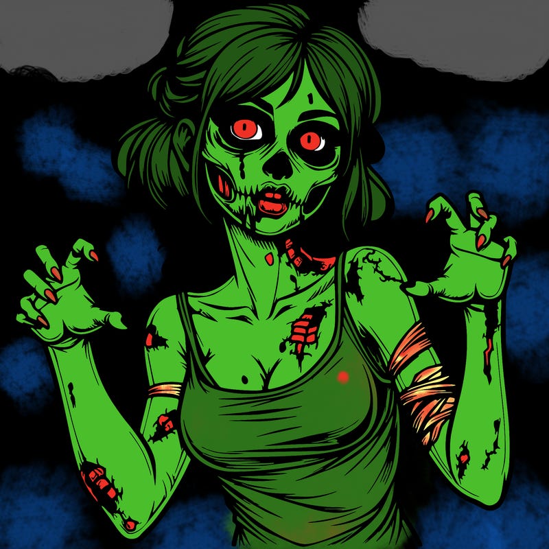 realistic zombie girl