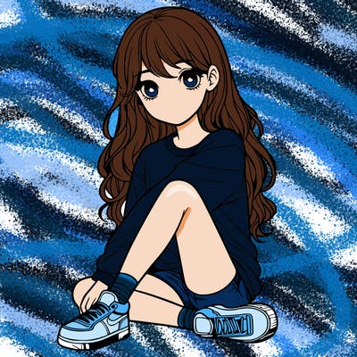 girl sitting realistic