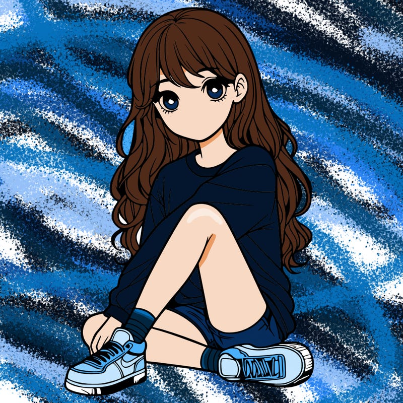 girl sitting realistic