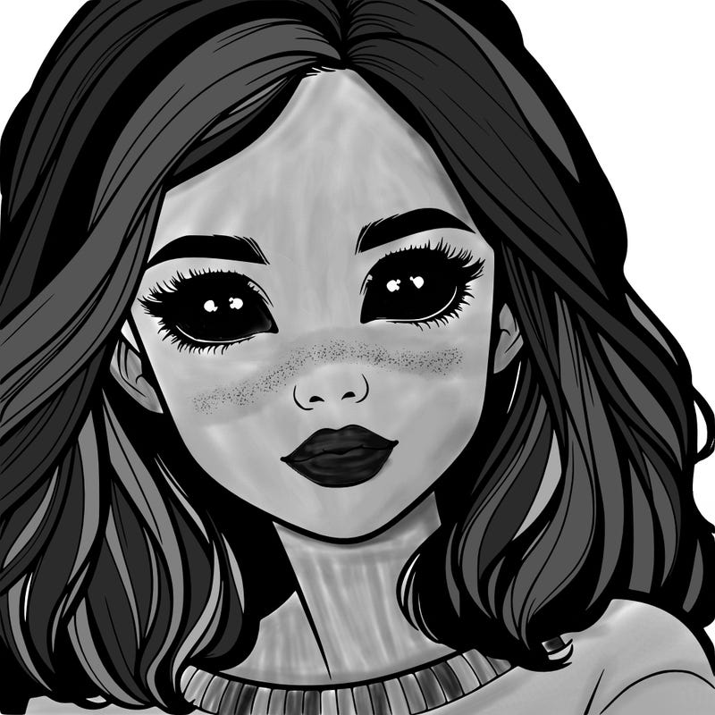 realistic girl whith cute eyes