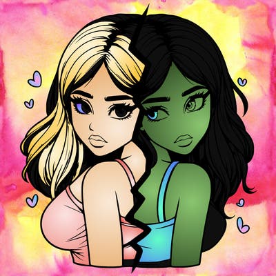 realistic girl split