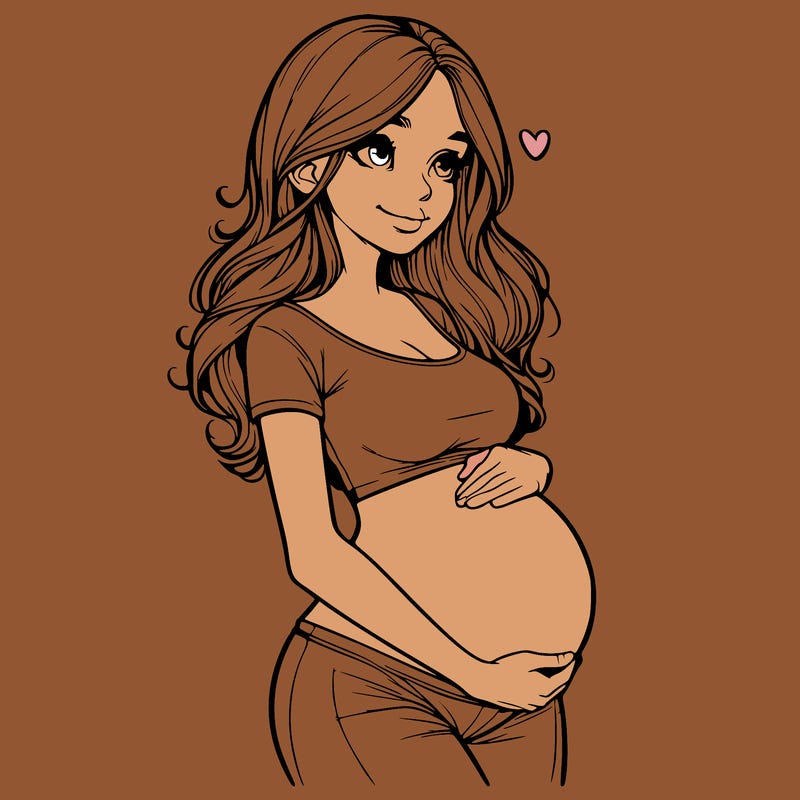 realistic pregnant girl
