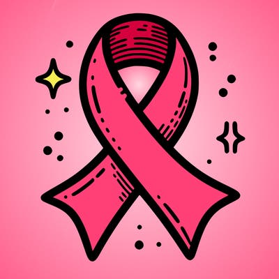 ribbon symbol of national breast cancer awareness month