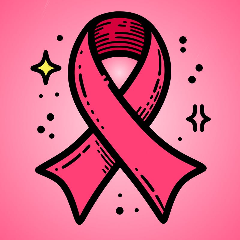 ribbon symbol of national breast cancer awareness month
