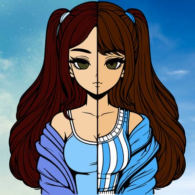 realistic girl split