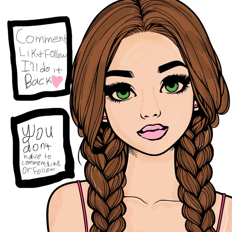 realistic girl with braids