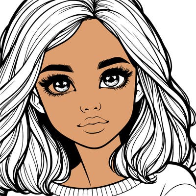 realistic girl whith cute eyes