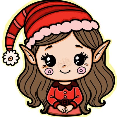 christmas elf girl