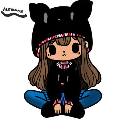 a girl wearing a frog hat and some frog socks