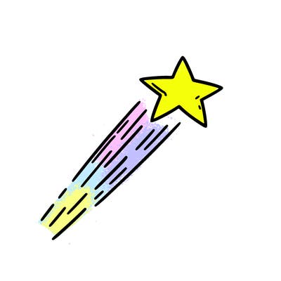 a shooting star in the sky