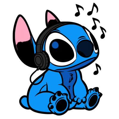 stitch listening to music