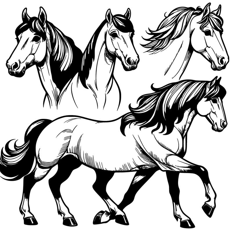 realistic horses