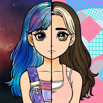 realistic girl split