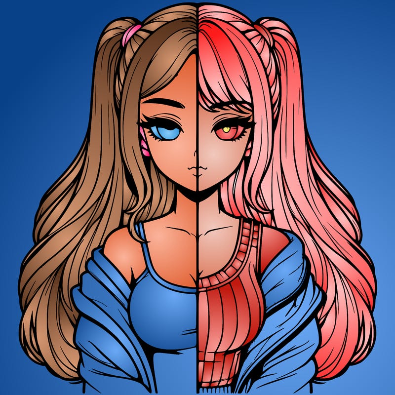 realistic girl split