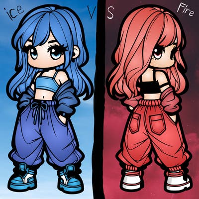 girl in crop top and baggy pants