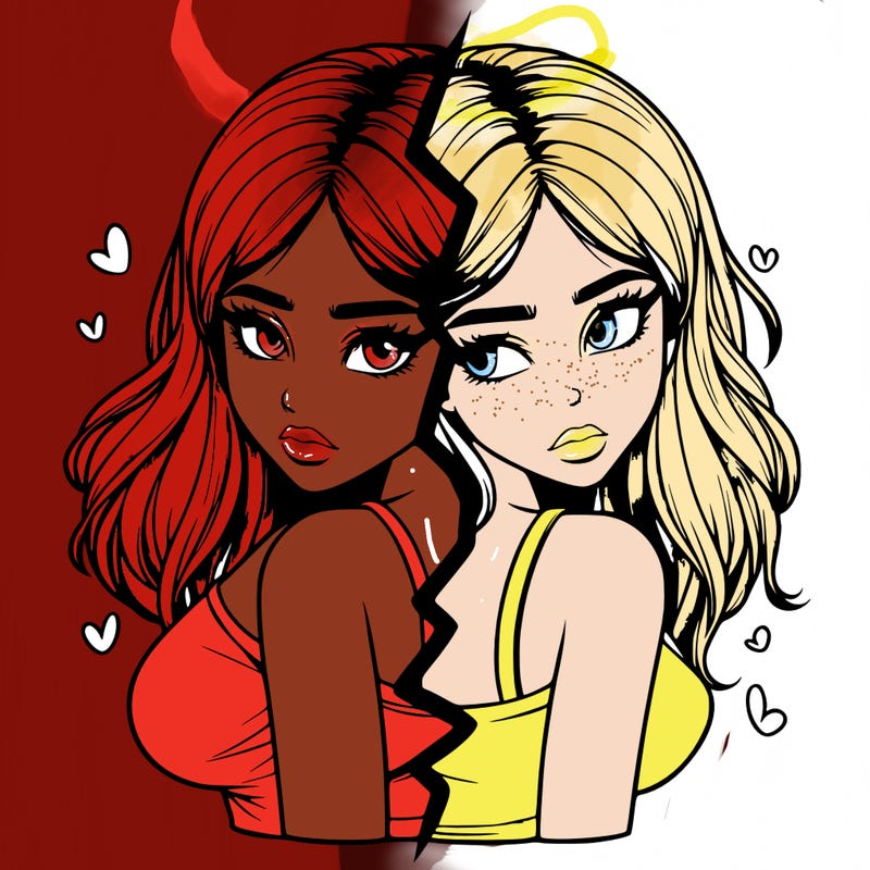 realistic girl split