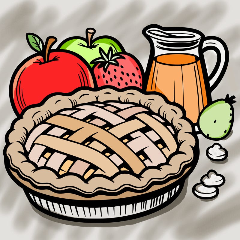 a pie of food