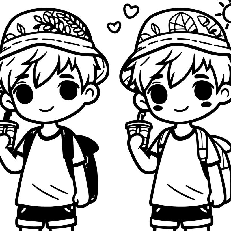 summer haze themed boy