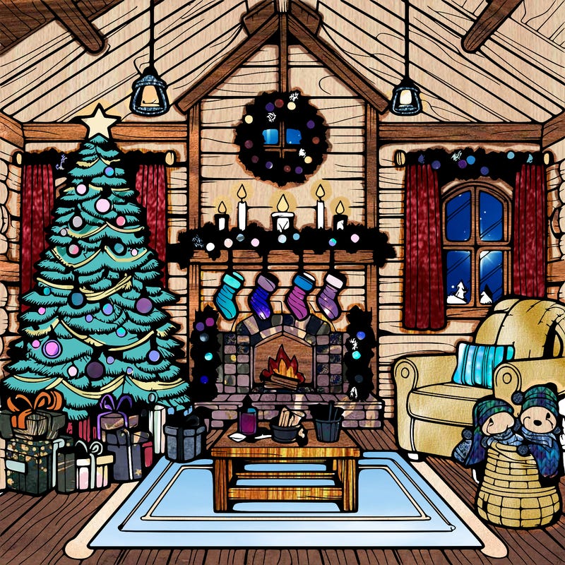 christmas house interior