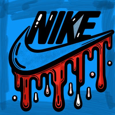 dripping nike logo