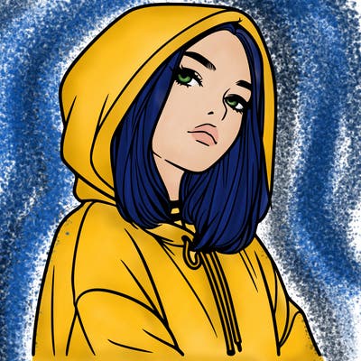 a realistic girl in a hoodie