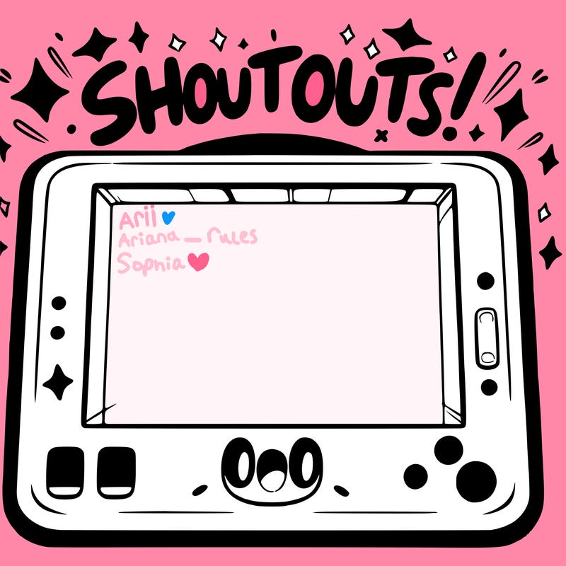 blank canvas that says above it shoutouts