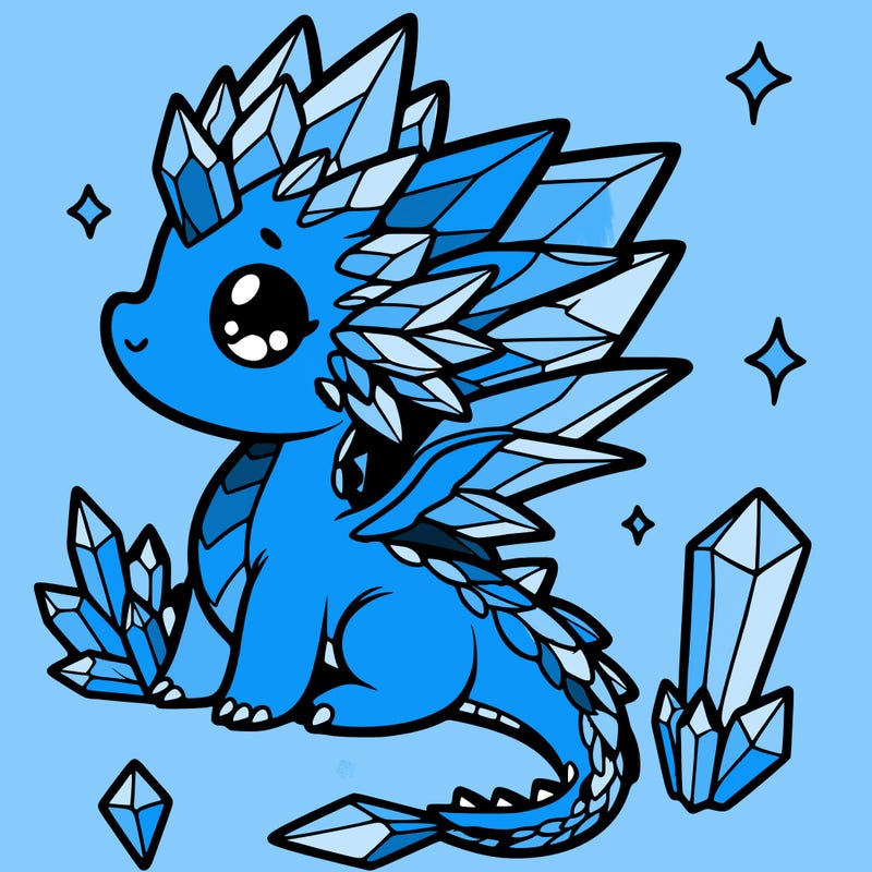 little cute crystal dragon