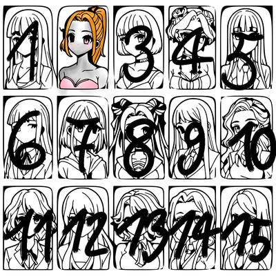 girls that look diffrent anime