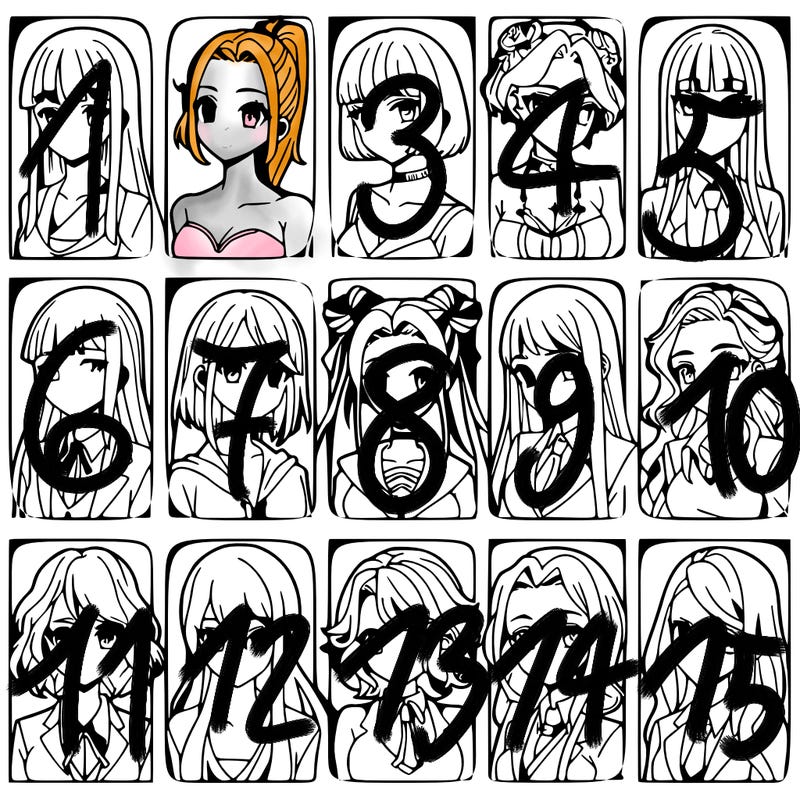 girls that look diffrent anime