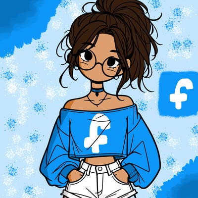 girl with a messy ponytail glasses a baggy crop top and jean shorts