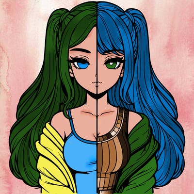 realistic girl split