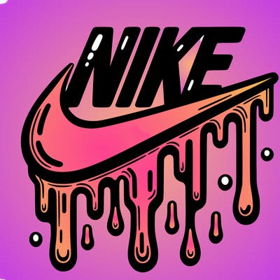 dripping nike logo