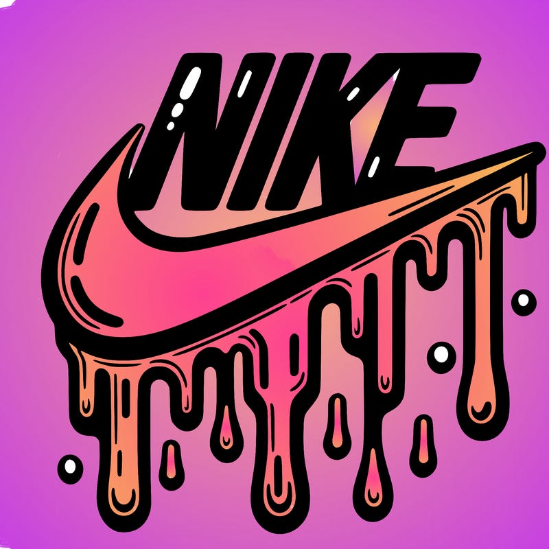 dripping nike logo