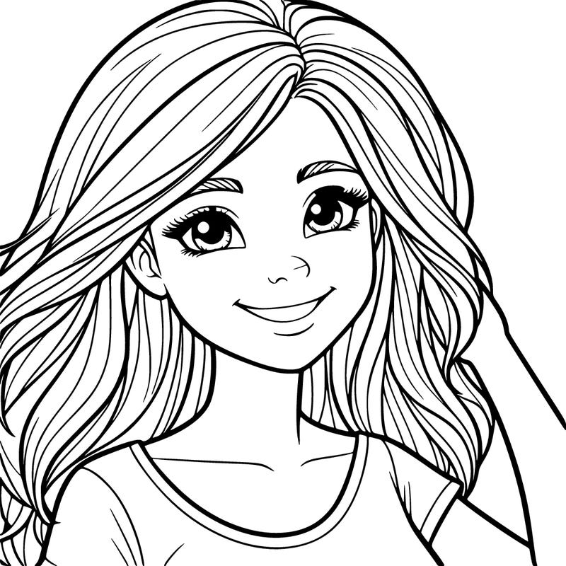 realistic girl with a smile