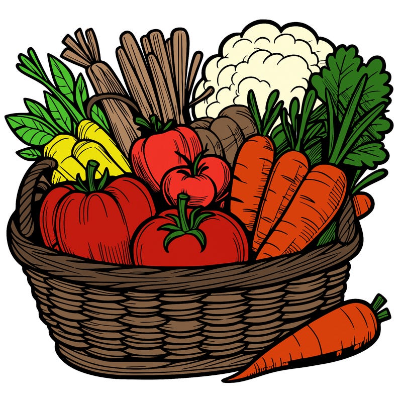 vegetables in a basket