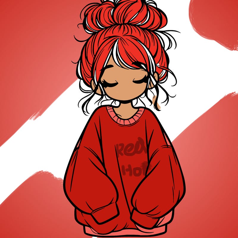girl with baggy sweatshirt and messy bun