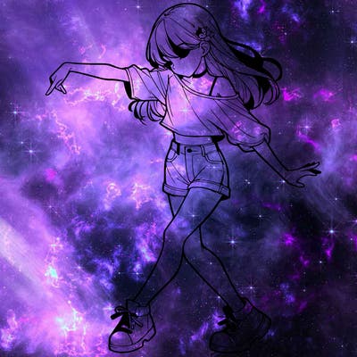 realistic girl danceing