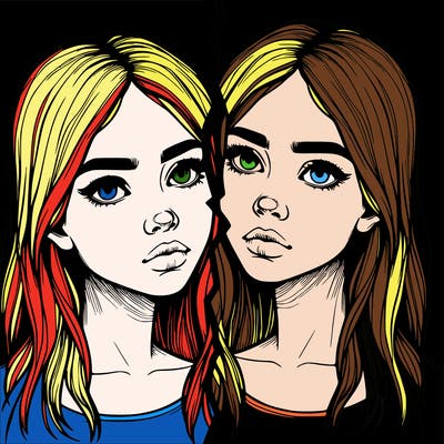 realistic girl split