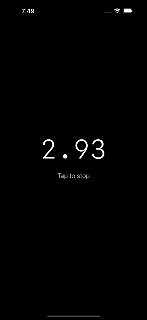 Cube-Timer - Cube-Timer app interface showing a running solve at 2.93 seconds with a minimalist dark theme
