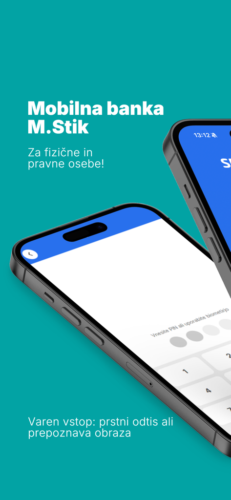Sparkasse M.Stik - Schermata di accesso dell'app di mobile banking Sparkasse M.Stik che mostra opzioni sicure di accesso biometrico su un iPhone