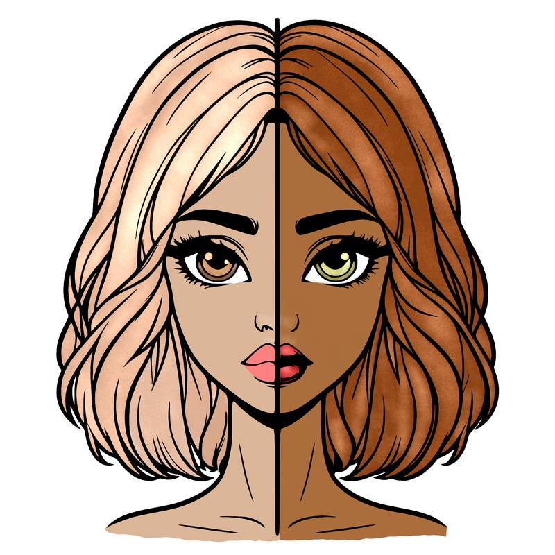 realistic girl split